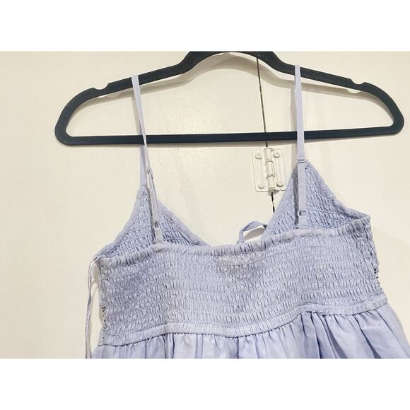 Aeropostale Dress XSmall Sky Blue Mini Spaghetti Straps V-neck Babydoll Tiered - Picture 6 of 8